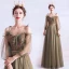 Vintage / Retro Clover Green Prom Dresses 2020 A-Line / Princess Spaghetti Straps Beading 3/4 Sleeve Backless Floor-Length / Long Formal Dresses