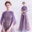 Charmant Lavande Robe De Soirée 2020 Princesse Encolure Dégagée Glitter Perlage Paillettes Cristal Sans Manches Dos Nu Longue Robe De Ceremonie