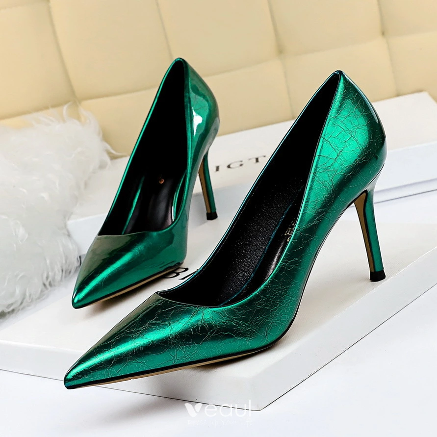 Dark green sale stilettos