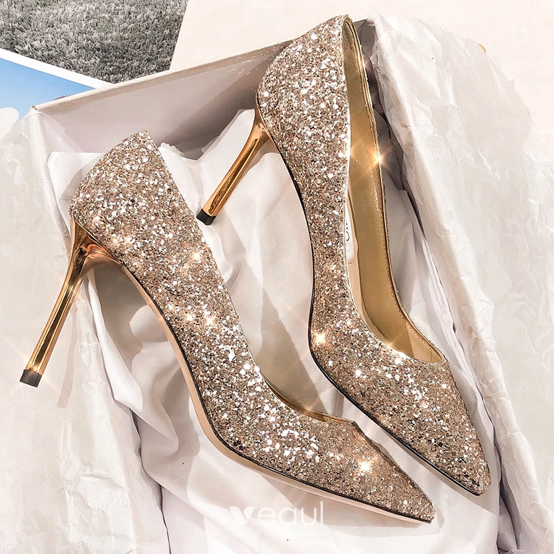 Women's Size 12 Wild Pair BETHIE2 Gold Glitter Ankle Strap Open Toe High  Heels | eBay