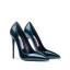 Schlicht Dunkelgrün OL Büro Pumps 2020 Lackleder 12 cm Stilettos Spitzschuh Pumps