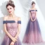 Charmant Dégradé De Couleur Rougissant Rose Robe De Soirée 2020 Princesse De l'épaule Glitter Perlage Cristal Paillettes En Dentelle Fleur Sans Manches Dos Nu Longue Robe De Ceremonie