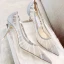 Sparkly Silver Dating Pumps 2020 Lace Sequins Pointed Toe 7 cm Stiletto Heels Pumps