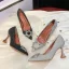 Sparkly Silver Evening Party Pumps 2020 Rhinestone Sequins 7 cm Stiletto Heels Pointed Toe Pumps