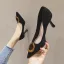 Chic / Belle Noire Désinvolte Escarpins 2020 Daim 7 cm Talons Aiguilles À Bout Pointu Escarpins
