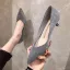 Schöne Grau Freizeit Büro Pumps 2020 Glanz Pailletten 5 cm Stilettos Spitzschuh Pumps