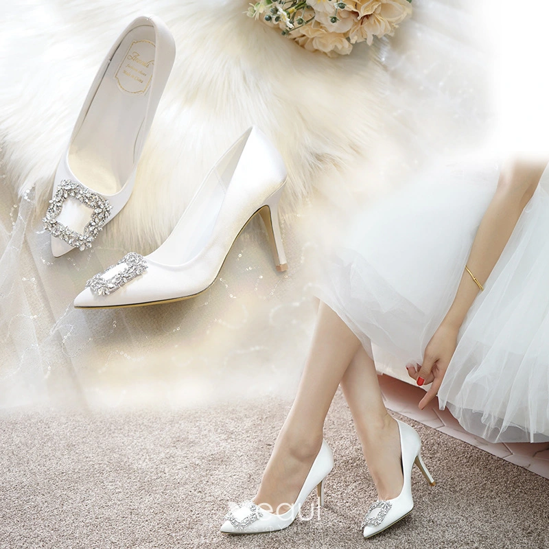 Cream wedding heels best sale