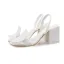 Ovanlig Mode Elfenben Casual Gatukläder Sandaler Dam 2020 8 cm Tjocka Klackar Peep Toe Sandaler