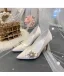Elegancka Kość Słoniowa Buty Ślubne 2020 Satyna Perła Rhinestone Kokarda 9 cm Szpilki Szpiczaste Ślub Czółenka