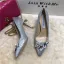 Stijlvolle Zilveren Avond Rhinestone Pumps 2020 Leer Pailletten 8 cm Naaldhakken / Stiletto Spitse Neus Pumps