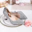 Sparkly Sølv Paljetter Brudesko 2020 Ankelstropp 8 cm Stiletthæler Spisse Bryllup Pumps