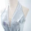 Scintillantes Argenté Paillettes Robe De Soirée 2024 Trompette / Sirène Titulaire Sans Manches Dos Nu Train De Balayage Soirée Robe De Ceremonie