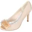 Elegancka Szampan Na Wesele Buty Ślubne 2020 Satyna Rhinestone 9 cm Szpilki Peep Toe Ślub Czółenka