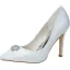Chic / Belle Blanche Désinvolte Satin Escarpins 2020 Faux Diamant 9 cm Talons Aiguilles À Bout Pointu Escarpins