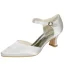 Chic / Beautiful Ivory Casual Womens Shoes 2020 Satin Ankle Strap 5 cm Stiletto Heels Pointed Toe Heels