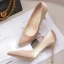 Simple Champagne Désinvolte Satin Escarpins 2020 10 cm Talons Aiguilles À Bout Pointu Escarpins