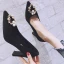 Chic / Beautiful Black Street Wear Pumps 2020 Pearl Rhinestone 8 cm Stiletto Heels Pointed Toe Pumps