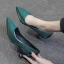 Chic / Belle Vert Foncé Promo Satin Escarpins 2020 5 cm Talons Aiguilles À Bout Pointu Escarpins