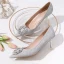Błyszczące Srebrny Rhinestone Buty Ślubne 2020 Cekinami Cekiny 8 cm Szpilki Szpiczaste Ślub Czółenka