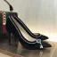 Stilig Svarta Afton Rhinestone Pumps 2020 Mocka 9 cm Stilettklackar Spetsiga Pumps