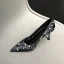Fashion Black Street Wear Spotted Pumps 2020 Leather Suede 7 cm Stiletto Heels Pointed Toe Pumps
