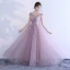 Chic / Beautiful Blushing Pink Prom Dresses 2018 A-Line / Princess Appliques Scoop Neck Backless Sleeveless Floor-Length / Long Formal Dresses