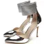 Schöne Silber Abend Leder Damenschuhe 2020 Lackleder 10 cm Stilettos Spitzschuh Hochhackige