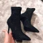 Charming Black Casual Glitter Womens Boots 2020 9 cm Stiletto Heels Pointed Toe Boots