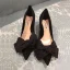 Chic / Belle Noire Désinvolte Noeud Escarpins 2020 5 cm Talons Aiguilles À Bout Pointu Escarpins