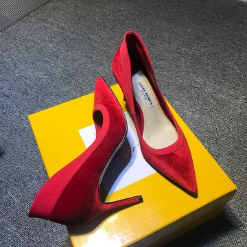 Enkel Casual Burgunder Suede Pumps 2020 8 Cm Stiletthæler Spisse Pumps