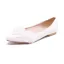 Abordable Ivoire Désinvolte Plate Chaussures Femmes 2020 En Dentelle À Bout Pointu