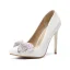 Fabulous Ivory Wedding Shoes 2020 Rhinestone Bow 11 cm Stiletto Heels Pointed Toe Wedding Pumps
