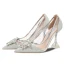 Sexy Silver Street Wear Glitter Pumps 2020 Crystal Rhinestone 9 cm Stiletto Heels Pointed Toe Pumps