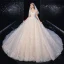 Charming Ivory Lace Flower Wedding Dresses 2020 Ball Gown Strapless Sequins Sleeveless Backless Royal Train