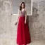 Charming Burgundy Evening Dresses  2020 A-Line / Princess V-Neck Sequins Sleeveless Backless Floor-Length / Long Formal Dresses