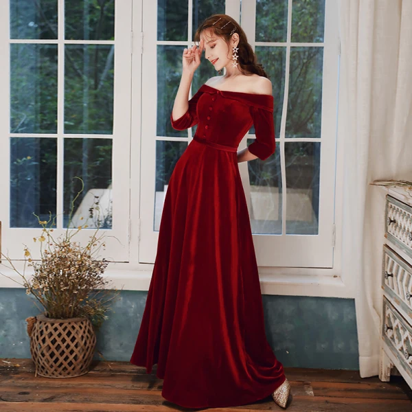 elegant maroon dresses Stunning Burgundy Long Mermaid Sweetheart Lace Tulle Formal Evening Dresses