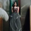 Chic / Belle Noire Robe De Bal 2020 Princesse Bretelles Spaghetti Perlage En Dentelle Fleur Sans Manches Dos Nu Longue Robe De Ceremonie