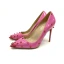 Chic / Belle Fushia Vêtement de rue Rivet Escarpins 2020 Cuir Verni 12 cm Talons Aiguilles À Bout Pointu Escarpins