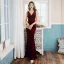 Sexy Bordeaux Daim Robe De Soirée 2020 Trompette / Sirène V-Cou Cristal Sans Manches Dos Nu Longue Robe De Ceremonie