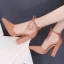 Betaalbare Nude Toevallig Damesschoenen 2020 Suede Enkelband 10 cm Dikke Hak Spitse Neus Hakken