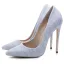 Fashion Silver Evening Party Glitter Pumps 2020 12 cm Stiletto Heels Pointed Toe Pumps