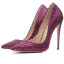 Mode Fuchsia Fest Pumps 2020 12 cm Stilettklackar Spetsiga Pumps