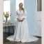 Schlicht Ivory / Creme Satin Plus Größe Brautkleider / Hochzeitskleider 2021 A Linie Eckiger Ausschnitt 3/4 Ärmel Hof-Schleppe Hochzeit