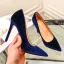 Schlicht Erschwinglich Königliches Blau Büro Wildleder Pumps 2020 10 cm Stilettos Spitzschuh Pumps