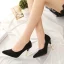 Abordable Noire Bureau OL Escarpins 2020 8 cm Talons Aiguilles À Bout Pointu Escarpins