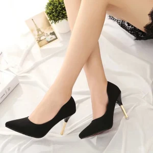 Erschwinglich Schwarz Büro Ol Pumps 2020 8 Cm Stilettos Spitzschuh Pumps