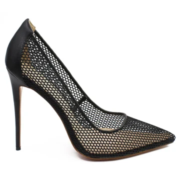Mode Zwarte Doorboord Pumps 2020 Rave Club 12 Cm Naaldhakken Stiletto Spitse Neus Pumps