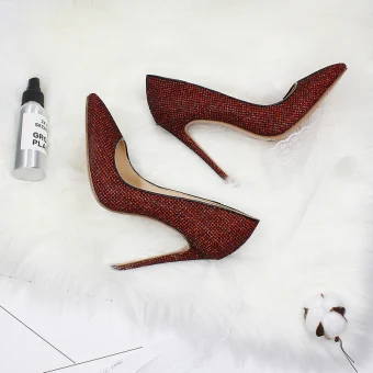 Scintillantes Bordeaux Glitter Paillettes Soirée Escarpins 2020 12 Cm Talons Aiguilles À Bout Pointu Escarpins