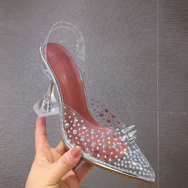 Unique clearance silver heels