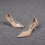 Transparent Beige Abend Pumps 2020 Leder Spitze 6 cm Kristall Thick Heels Spitzschuh Pumps